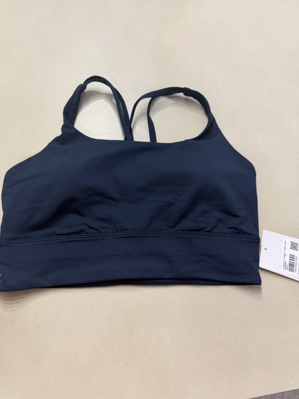 Lululemon NWT energy longline Size 10 Navy Strappy Sports Bra